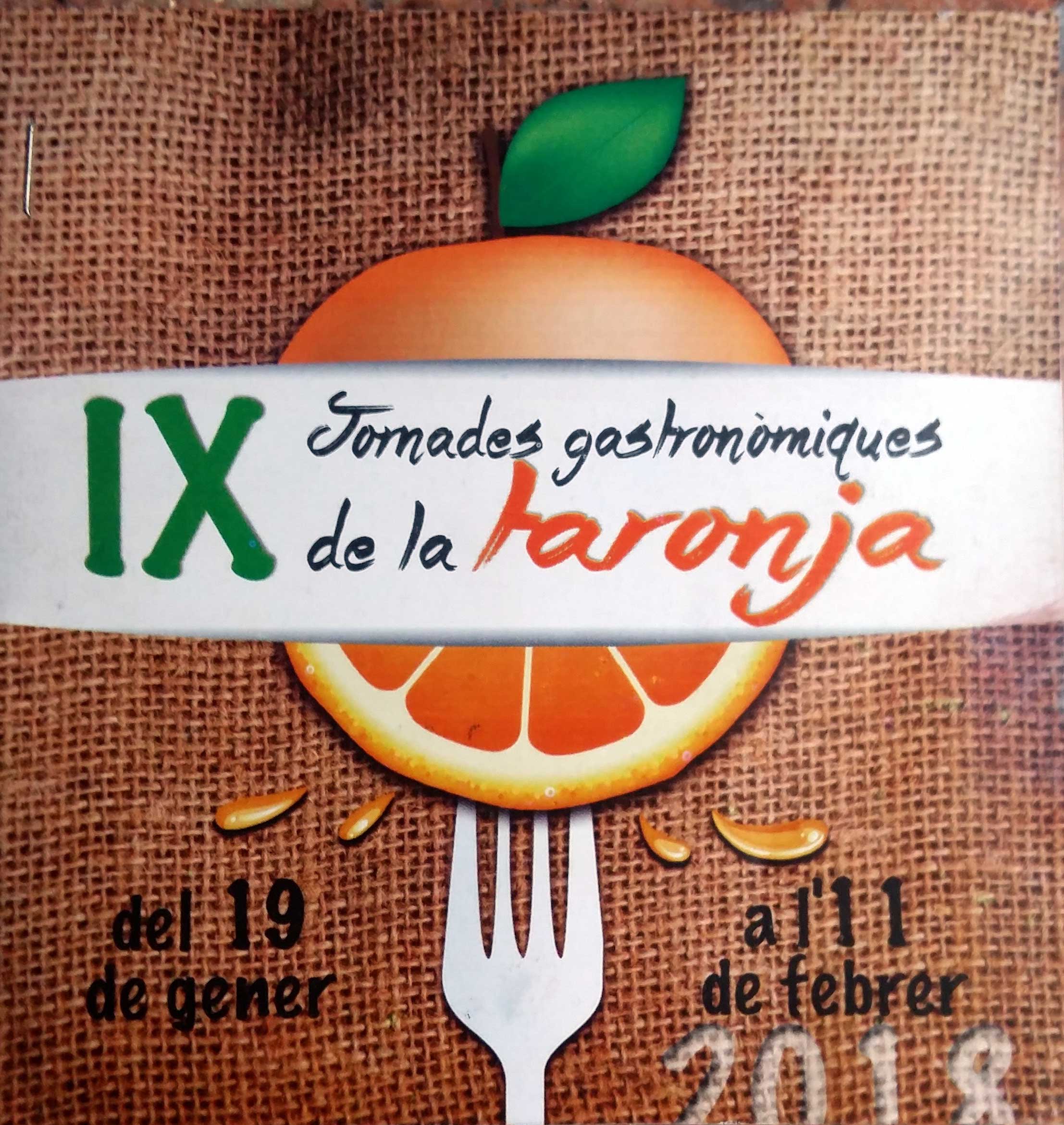 Jornadas Gastronómicas de la Naranja 2018 en Restaurante Pinocchio (Burriana) con Naranja Km0